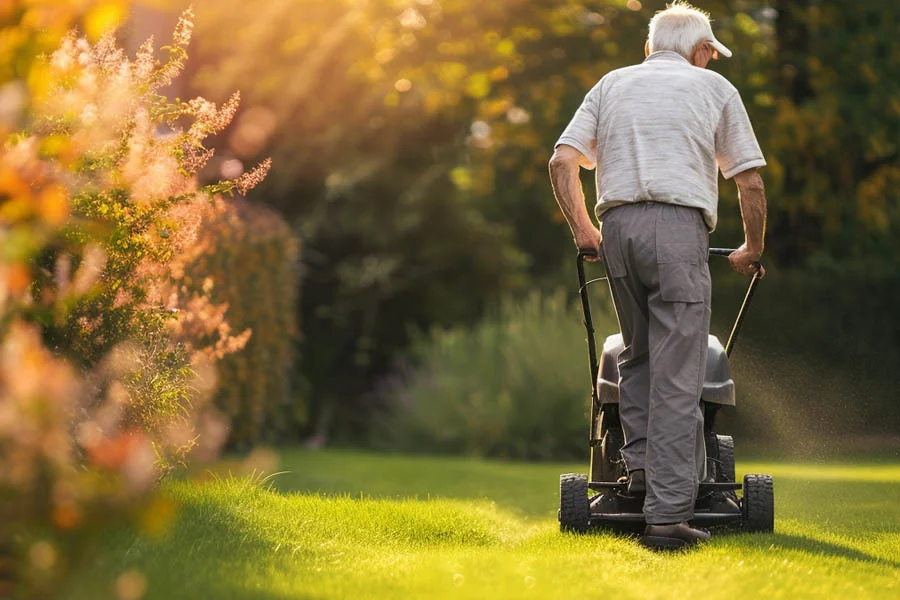 self propelled battery powered lawn mower